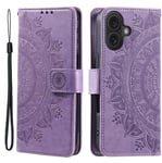 Trolsk Mandala Wallet with Strap (iPhone 16) - Lila