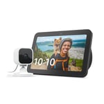 Echo Show 8 (3rd generation) | Charcoal + Blink Mini Indoor smart security camera | White, Works with Alexa - Smart Home Starter Kit