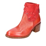 Chaussures Femme MOMA 37 Ue Bottines Rouge Cuir EX472-37