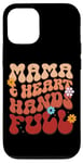 iPhone 12/12 Pro Mama Heart Hands Full Retro Floral Typography Case