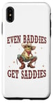 Coque pour iPhone XS Max Funny Cowboy Frog Even Baddies Get Saddies Citation Yee Haw Des