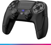 Manette Ps4 Ps3 Pc Android Ios,Sans Fil,Sortie Casque Stéréo,Vibrations Réglables,Pavé Tactile,Boutons Macro,Mode Turbo,Wake Up,Gyroscope 6 Axes,Revolt(Wasp Black/Noir)