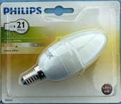 Box of 6  Philips 5 Watt SES Softone Candle Warm White E14 190lm