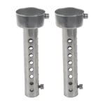 2x Silver Avgasrör ljuddämpare insats baffel Db Killer ljuddämpare 45mm X 140mm