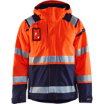 HIGH VIS SHELL JAKKE ORANGE/MARI ORANGE/NAVY BLUE XXL