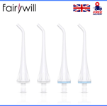 Fairywill Portable Dental Water Flosser 4-Pack Replacement Tips: Eco-Friendly UK