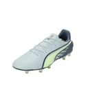 PUMA Unisex King Match FG/AG Soccer Shoe, Frosted Dew-Fizzy Apple-Gray Skies, 6 UK