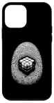 Coque pour iPhone 12 mini Magic Cube Fingerprint - Amateur de cubes graphiques vintage