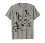 14 Years of Marriage Humor 14th Wedding Anniversary for Him T-Shirt