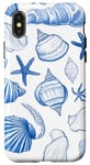 iPhone X/XS Blue Seashell Coastal Summer, Starfish, Women Case