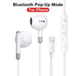 Écouteurs Filaires Bluetooth Intra-auriculaires,Accessoires de Téléphone pour Apple iPhone 14,13,12,11 Pro Max,Poly XS,X,SE,7,8,6 Plus - Type For ios