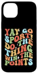 iPhone 14 Plus Non-Sports Fan Retro Groovy Yay Go Sports! Funny Sports Case