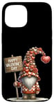 iPhone 15 Happy Valentines Day Sign For Family Chocolate Heart Gnome Case