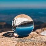 Fotografi Kristallkula Klar lins Kula Glaskula Meditationsboll för fotografi, spådom, konstdekoration 80MM