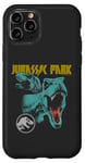 Coque pour iPhone 11 Pro Jurassic World T-Rex Rock Band Distressed Logo