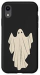 Coque pour iPhone XR Coque motif fantôme effrayant d'Halloween sur fond noir