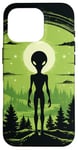 Coque pour iPhone 16 Pro Tête d'extraterrestre verte mignonne visage OVNI || Alien