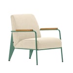 Vitra - Fauteuil de Salon, Prouvé Blé Vert, Natural Oak, Fabric Cat. F100 Nubia Col. 02 Cream/Perle - Nojatuolit - Jean Prouvé - Beige - Metalli/Puu/Vaahto