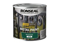 Ronseal Direct to Metal Paint Rural Green Satin 250ml RSLDTMRGS250