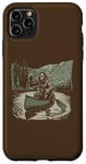 Coque pour iPhone 11 Pro Max Sasquatch Canoe Paddling - Bigfoot Boater Great Outdoors