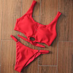 YWSZJ Bandage Bikini Sexy Push up vêtements de Bain rembourré Femmes 2 pièces Maillot de Bain de Bain Maillot de Bain Maillots de Bain Femmes Femmes (Color : Red, Size : Medium)