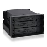 ICY DOCK MB830SP-B 3 Bay Removable 3.5-inch SATA/SAS Hard Drive Docking Enclosur