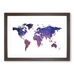 Big Box Art A Cosmic Map of The Earth in Abstract Framed Wall Art Picture Print Ready to Hang, Walnut A2 (62 x 45 cm)