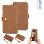 Wallet + Protective case for Nokia G60 5G cover brown