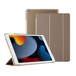 HUEZOE Cover Étui Compatible avec iPad 9,7 Pouces, 2018/2017 modèle, 6/5 génération, Support Trifold, Ultra Fin Étuis Rigide, Auto Sommeil, Or