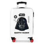 Star Wars Darth Vader Valise de Cabine Blanche 38 x 55 x 20 cm Rigide ABS Fermeture à Combinaison latérale 34 L 2 kg 4 Roues Doubles Bagage à Main