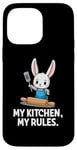 Coque pour iPhone 14 Pro Max Rabbit Chef My Kitchen My Rules Cooking Lovers