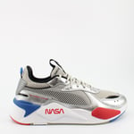 Puma RS x Space Agency Silver Textile Mens Lace Up Trainers 372511 01 - Size UK 9