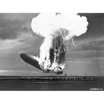 Cofod Zeppelin Airship Hindenburg Burning Photo Large Wall Art Poster Print Thick Paper 18X24 Inch