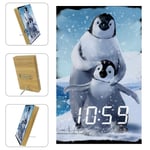 Yuzheng Cute Penguin Digital Alarm Clock Bedside Mains Powered with Snooze Function,Electronic Digital Clock with LED Desk clock 1 Minute Easy Setting for Bedroom Livingroom 6.2x3.8x0.9 in
