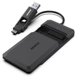 BENFEI Boitier Disque Dur 2.5, USB C/ USB A Boitier Externe Disque pour SATA HDD et SSD de 2,5'' et 7/9.5 mm, accélération UASP