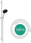 hansgrohe Rainfinity - Set de douche, Ensemble de douche avec douchette, barre de douche 90cm, flexible de douche textile Designflex 160cm et support, Pommeau de douche avec 3 types de jet, Blanc mat