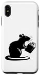 Coque pour iPhone XS Max Drôle lecteur de livre rat souris hamster livre cadeau homme femme