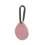 SAITS Compatible for Apple AirTag 2021 Silicone Case with Keychain, Professional AirTag Carrier Teardrop-Shaped. (Pink)