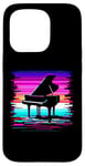 Coque pour iPhone 15 Pro Piano Glitch - Amateur d'instruments de piano vintage