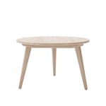 Carl Hansen - CH008, Tvålad Ek, Ø 78 cm - Höjd 48 cm - Sofabord - Hans J. Wegner - Tre farget - Tre