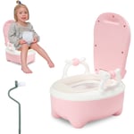 Vingo - Pot Bébé de 0 à 6 ans Pots d'entraînement pour Enfants avec pu Sièges de Toilettes & Potty de Chambre Extensible Toilette - Rose