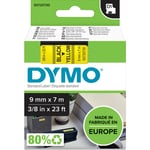 5 stk DYMO® Standard D1 tape, 9 mm, sort på gul