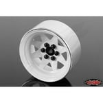 [FR] Rc4Wd 6 Lug Wagon 2.2 Steel Stamped Beadlock Wheels (White) - RC4ZW0146