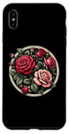 Coque pour iPhone XS Max Rose florale botanique, style bohème minimaliste, roses d'amour