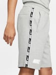 Nike NSW Repeat Mens Fleece Shorts Grey Cotton - Size Large