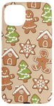 iPhone 15 Plus Christmas Gingerbread Men - Gingerbread House Pattern Case