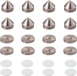 Haut-Parleur Pointes de Découplage, 8 Pièces Pieds Enceintes HiFi avec Base Pad Tapis, 16 Pièces Tampons adhésifs, Support pour Lecteur CD, DVD, Audio Isolation, Or Rose