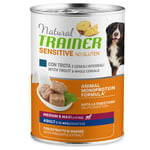 Natural Trainer Sensitive No Gluten Adult 6 x 400 g - 6 x 400 g ørred & fuldkornscerealier