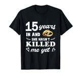 Wedding Anniversary Crystal Wedding Gift 15 Years Married T-Shirt