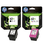 Original HP 62XL Black & Colour Ink Cartridges For ENVY 5544 Inkjet Printer